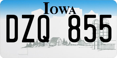 IA license plate DZQ855