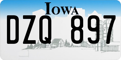 IA license plate DZQ897