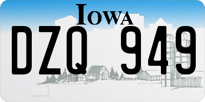 IA license plate DZQ949