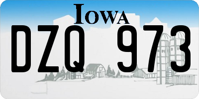 IA license plate DZQ973