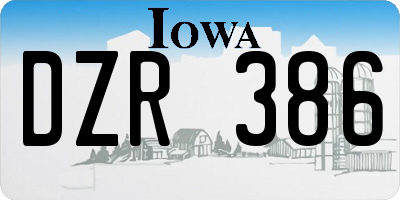 IA license plate DZR386