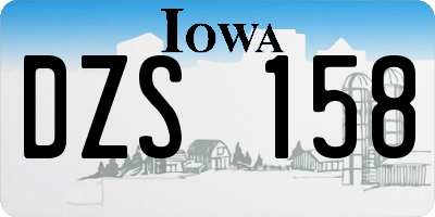 IA license plate DZS158