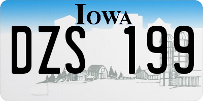 IA license plate DZS199