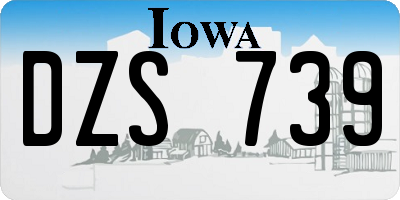IA license plate DZS739