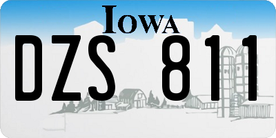 IA license plate DZS811