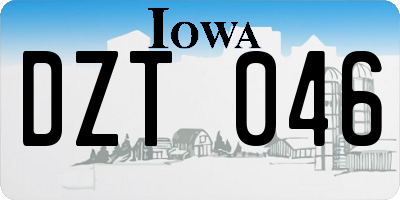IA license plate DZT046