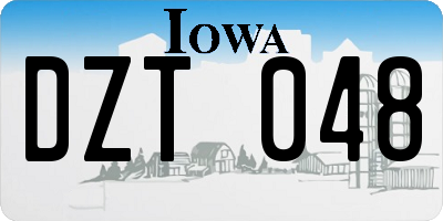 IA license plate DZT048