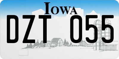 IA license plate DZT055