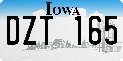 IA license plate DZT165