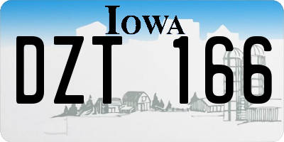 IA license plate DZT166
