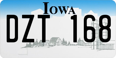 IA license plate DZT168