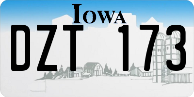 IA license plate DZT173