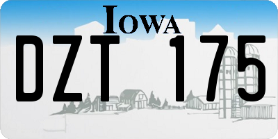IA license plate DZT175