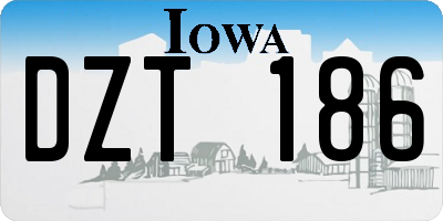 IA license plate DZT186