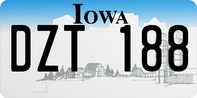 IA license plate DZT188