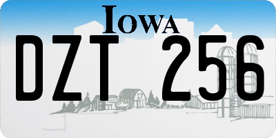 IA license plate DZT256