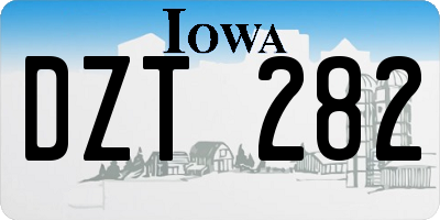 IA license plate DZT282