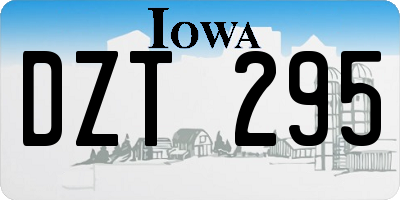 IA license plate DZT295