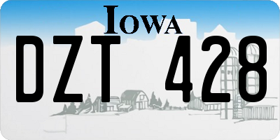 IA license plate DZT428