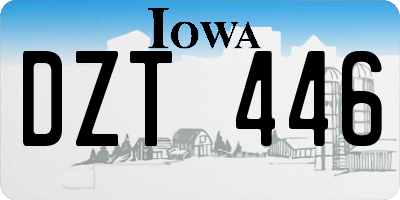 IA license plate DZT446