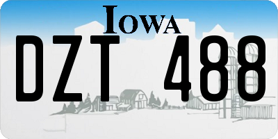 IA license plate DZT488