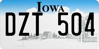 IA license plate DZT504