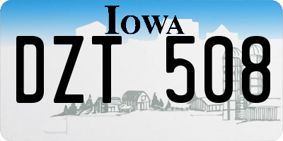 IA license plate DZT508