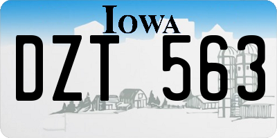 IA license plate DZT563