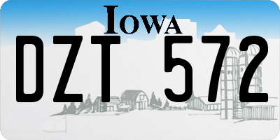 IA license plate DZT572