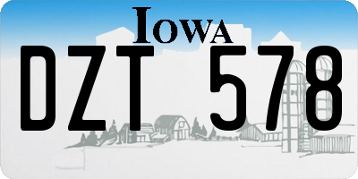IA license plate DZT578