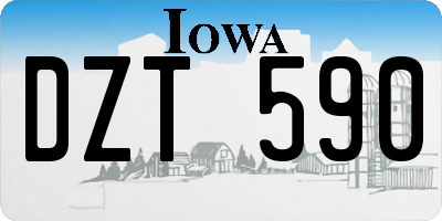 IA license plate DZT590