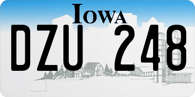 IA license plate DZU248