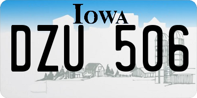 IA license plate DZU506