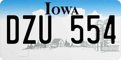 IA license plate DZU554