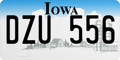 IA license plate DZU556