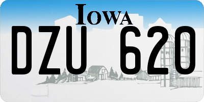 IA license plate DZU620