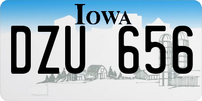 IA license plate DZU656