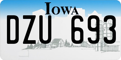 IA license plate DZU693