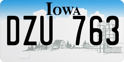 IA license plate DZU763