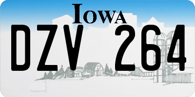 IA license plate DZV264