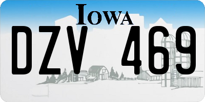IA license plate DZV469