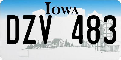 IA license plate DZV483