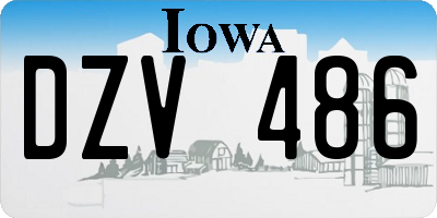 IA license plate DZV486