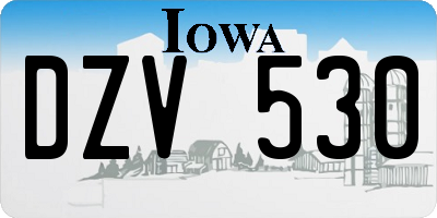IA license plate DZV530