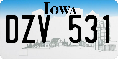 IA license plate DZV531
