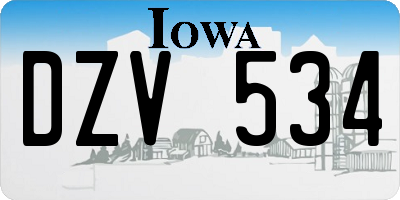 IA license plate DZV534