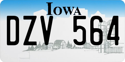 IA license plate DZV564
