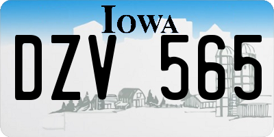 IA license plate DZV565