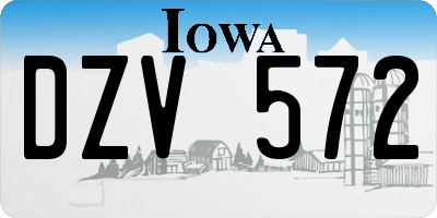 IA license plate DZV572