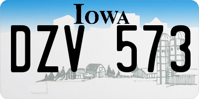 IA license plate DZV573